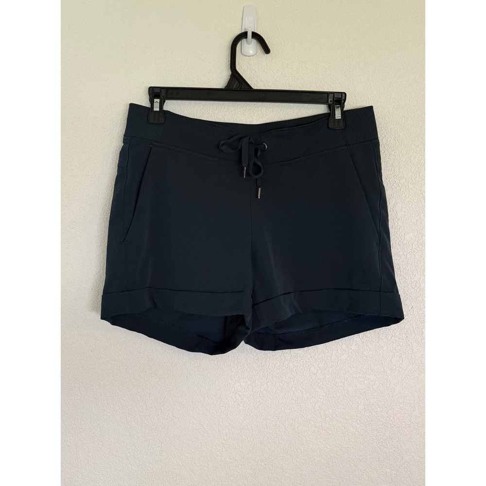 Athleta Shorts Womens 6 Navy Blue Hiking Outdoor Drawstring Cuffed